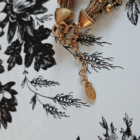 MONET Vintage Feminine Elegant Goldtone Mini Bead Multi-Strand Choker  Necklace - Picture 6 of 10